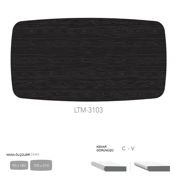 CDF Masa Tablası 90X180 - DCLTM3103 ürün görseli 1