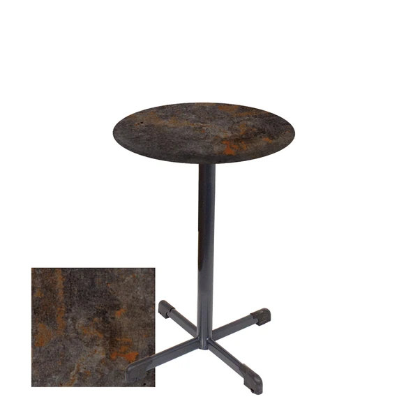 Bistro Masa Halley - (Werzalit, Wermodin ve Allzalit Tabla 60 cm çap) - Metalic Oxid 3 ürün görseli 1