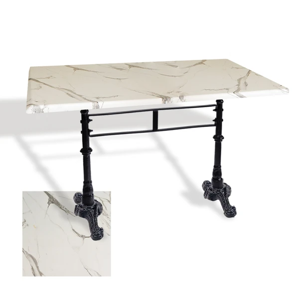 Çipa 3002 Döküm Ayak Masa 70x120 cm - (Werzalit, Wermodin ve Allzalit Tabla) - Afyon Mermer ürün görseli 1