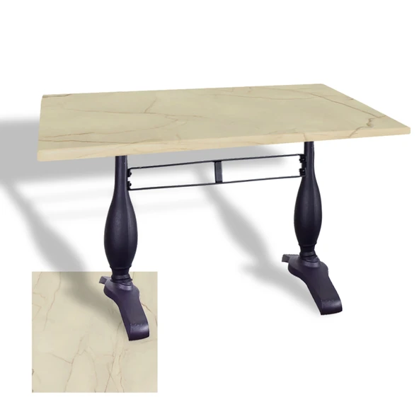 Çipa 3011 Döküm Ayak Masa 80x140 cm - (Werzalit, Wermodin ve Allzalit Tabla) - Golden Marble ürün görseli 1