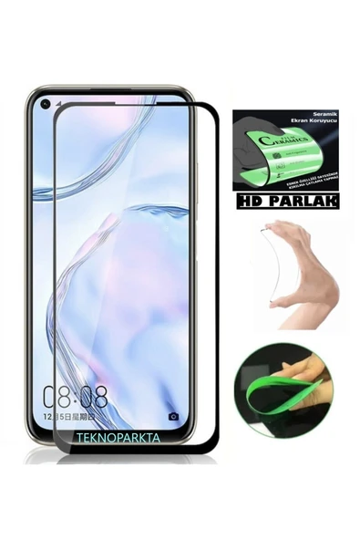 Oppo A76 Ekran Koruyucu Seramik Nano Cam Esnek Tam Kaplayan Kırılmaz Ekran ürün görseli 1