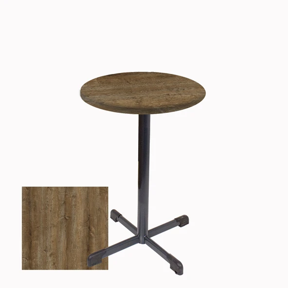Bistro Masa Halley - (Werzalit, Wermodin ve Allzalit Tabla 70 cm çap) - Canyon Hidalgo ürün görseli 1