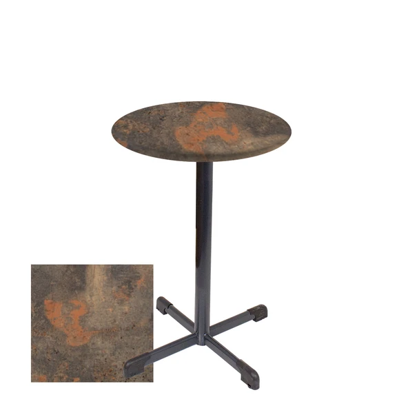 Bistro Masa Halley - (Werzalit, Wermodin ve Allzalit Tabla 70 cm çap) - Metalic Oxid 1 ürün görseli 1