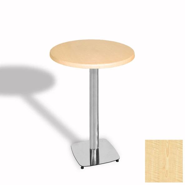 Bistro Masa Tokyo Kromnikel - (Werzalit, Wermodin ve Allzalit Tabla 70 cm çap) - Akçaağaç ürün görseli 1