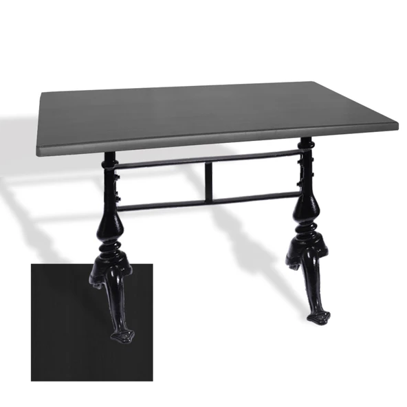Çipa 3001 Döküm Ayak Masa 80x120 cm - (Werzalit, Wermodin ve Allzalit Tabla) - Siyah ürün görseli 1