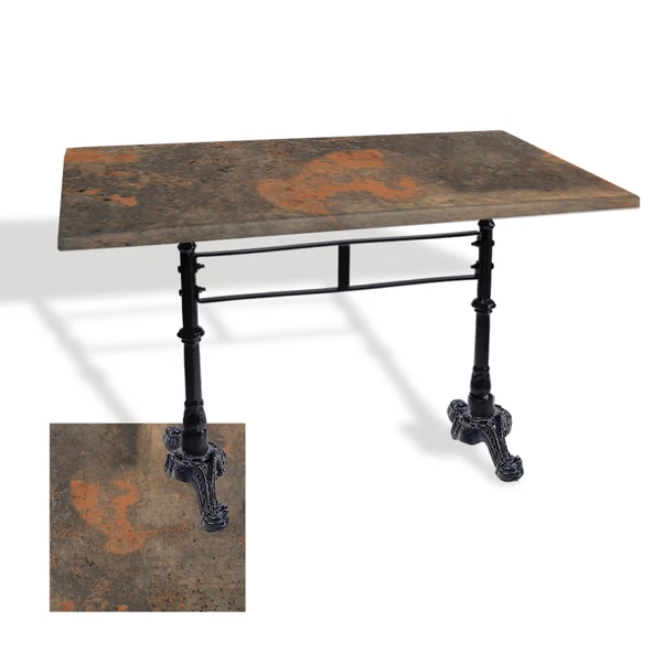 Çipa 3002 Döküm Ayak Masa 80x140 cm - (Werzalit, Wermodin ve Allzalit Tabla) - Metalic Oxid 1 ürün görseli 1