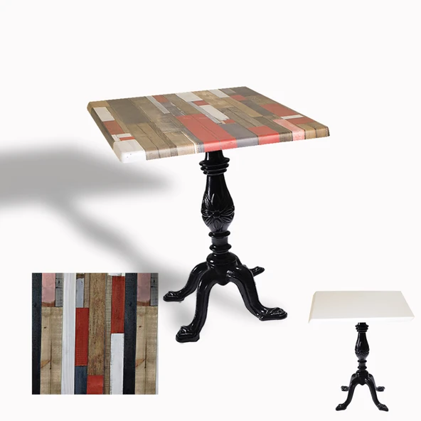 Çipa 1001 Döküm Ayak Kare Masa 60X60 cm - (Werzalit, Wermodin ve Allzalit Tabla) - Redwood ürün görseli 1