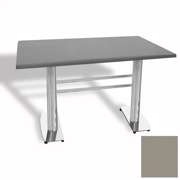 Tokyo Masa Kromnikel (Werzalit, Allzalit yada Wermodin Tabla 80x120) - Koyu Gri ürün görseli 1