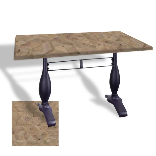 Çipa 3011 Döküm Ayak Masa 80x140 cm - (Werzalit, Wermodin ve Allzalit Tabla) - Edgy Wood ürün görseli 1