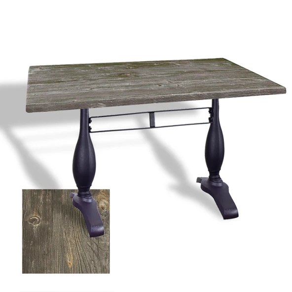 Çipa 3011 Döküm Ayak Masa 80x140 cm - (Werzalit, Wermodin ve Allzalit Tabla) - Old Pine ürün görseli 1