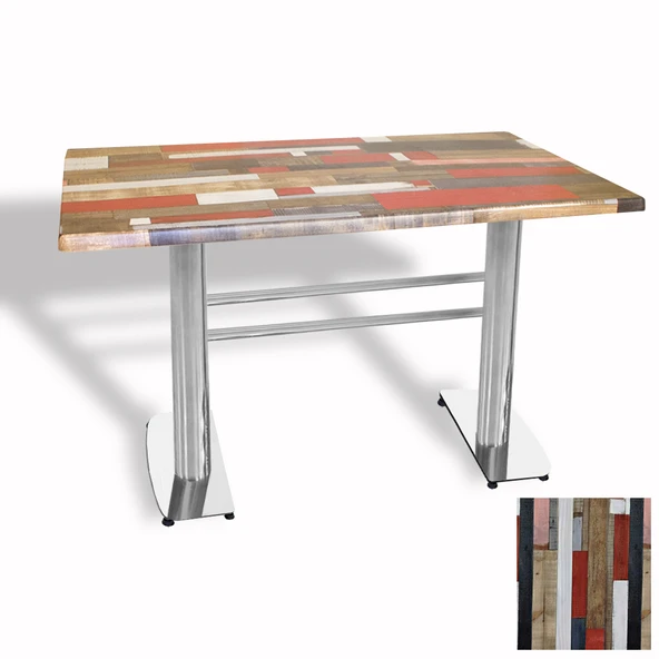 Tokyo Masa Kromnikel (Werzalit, Allzalit yada Wermodin Tabla 80x120) - Red Wood ürün görseli 1