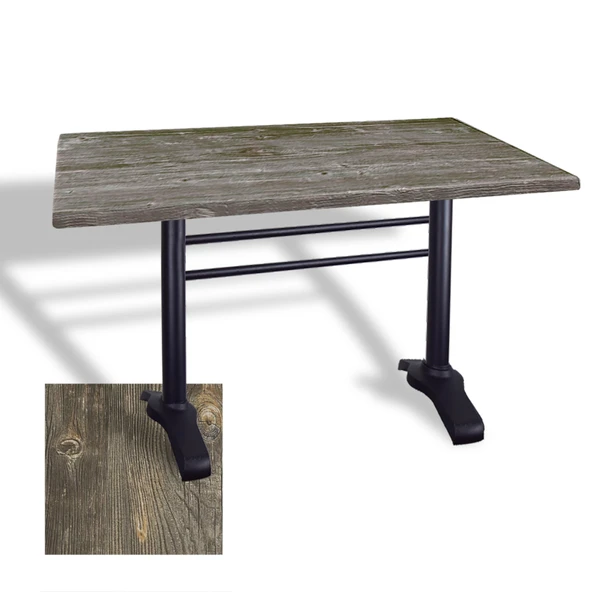 Çipa 3010 Döküm Ayak Masa 80x140 cm - (Werzalit, Wermodin ve Allzalit Tabla) - Old Pine ürün görseli 1
