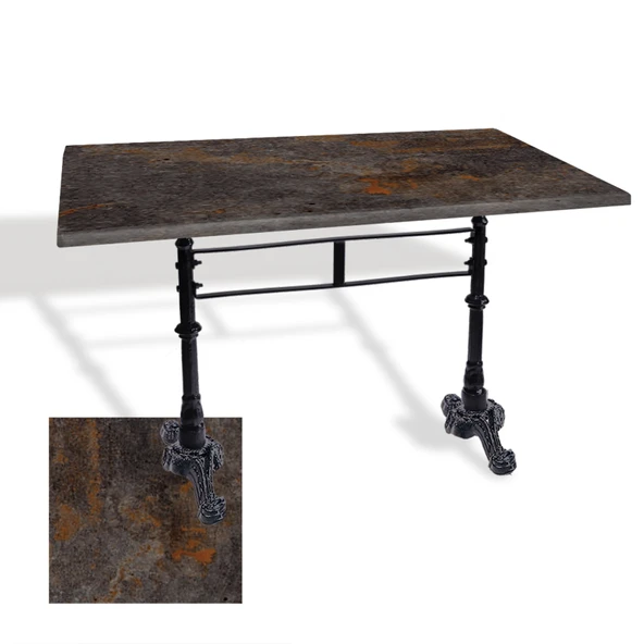 Çipa 3002 Döküm Ayak Masa 80x140 cm - (Werzalit, Wermodin ve Allzalit Tabla) - Metalic Oxid 3 ürün görseli 1