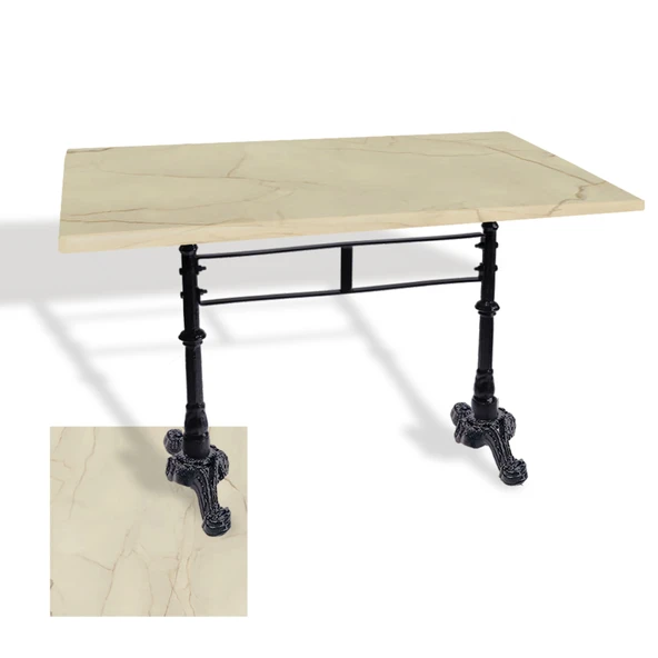 Çipa 3002 Döküm Ayak Masa 80x140 cm - (Werzalit, Wermodin ve Allzalit Tabla) - Golden Marble ürün görseli 1