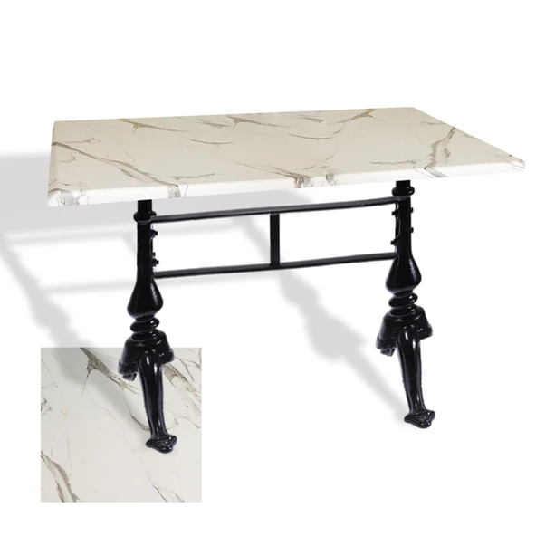 Çipa 3001 Döküm Ayak Masa 70x120 cm - (Werzalit, Wermodin ve Allzalit Tabla) - Afyon Mermer ürün görseli 1
