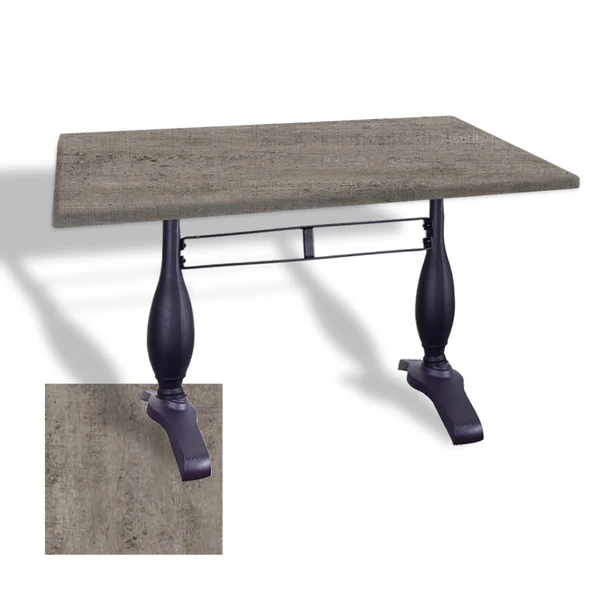 Çipa 3011 Döküm Ayak Masa 70x120 cm - (Werzalit, Wermodin ve Allzalit Tabla) - Kahve Oxid ürün görseli 1