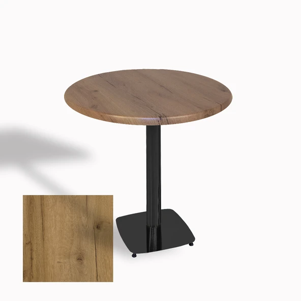 Tokyo Yuvarlak Masa (ESB) Çap 80cm - (Werzalit, Wermodin ve Allzalit Tabla) - Canyon Palace Oak ürün görseli 1