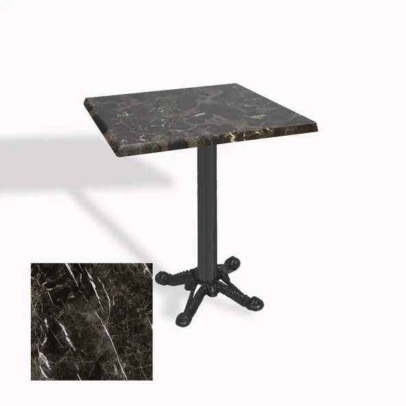 Çipa Döküm Ayak Kare Masa 80X80 cm - (Werzalit, Wermodin ve Allzalit Tabla) - Teramo ürün görseli 1