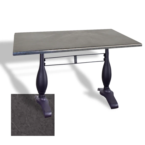Çipa 3011 Döküm Ayak Masa 80x140 cm - (Werzalit, Wermodin ve Allzalit Tabla) - Grey Marble ürün görseli 1