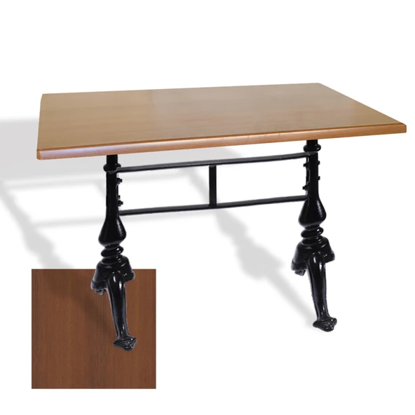 Çipa 3001 Döküm Ayak Masa 70x120 cm - (Werzalit, Wermodin ve Allzalit Tabla) - Koyu Ahşap ürün görseli 1