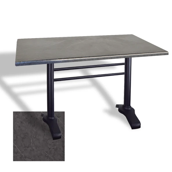 Çipa 3010 Döküm Ayak Masa 80x140 cm - (Werzalit, Wermodin ve Allzalit Tabla) - Grey Marble ürün görseli 1