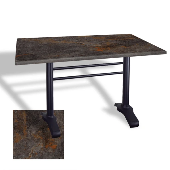 Çipa 3010 Döküm Ayak Masa 80x140 cm - (Werzalit, Wermodin ve Allzalit Tabla) - Metalic Oxid 3 ürün görseli 1
