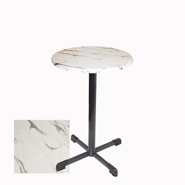Bistro Masa Halley - (Werzalit, Wermodin ve Allzalit Tabla 70 cm çap) - Afyon Mermer ürün görseli 1