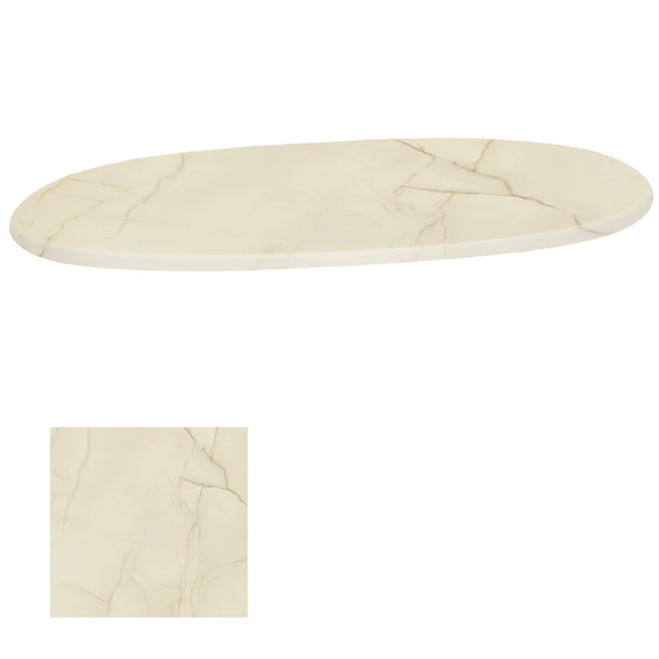 Werzalit veya Wermodin Masa Tablası Oval 94x146 - Golden Marble ürün görseli 1