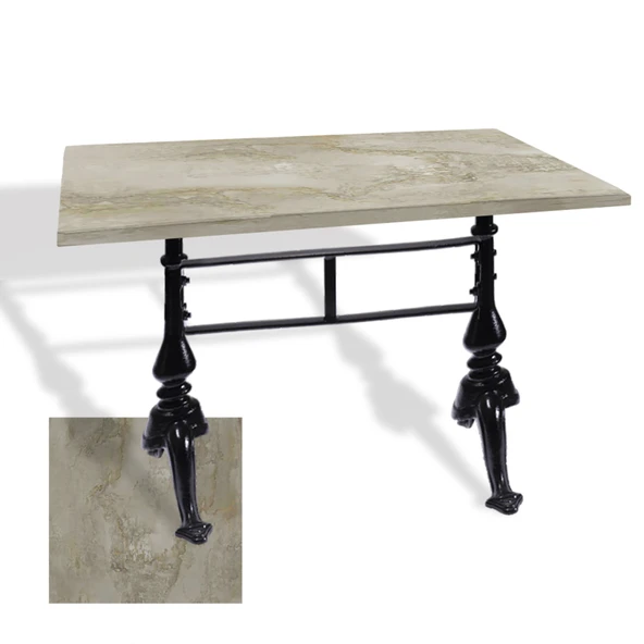 Çipa 3001 Döküm Ayak Masa 70x120 cm - (Werzalit, Wermodin ve Allzalit Tabla) - Irony ürün görseli 1