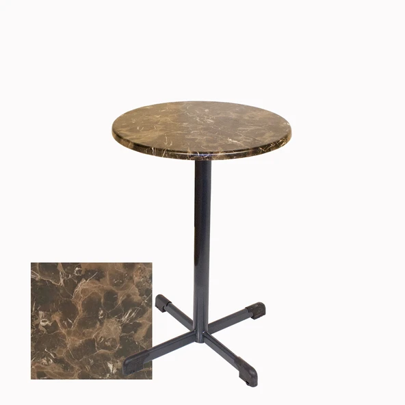 Bistro Masa Halley - (Werzalit, Wermodin ve Allzalit Tabla 70 cm çap) - Karacabey Mermer ürün görseli 1
