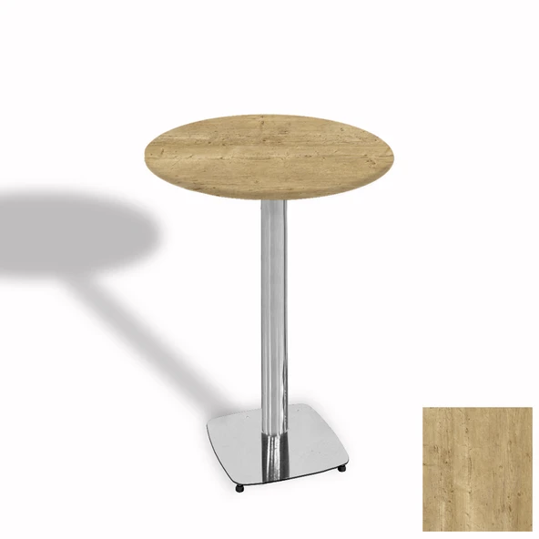 Bistro Masa Tokyo Kromnikel - (Werzalit, Wermodin ve Allzalit Tabla 60 cm çap) - Avalon Pine ürün görseli 1