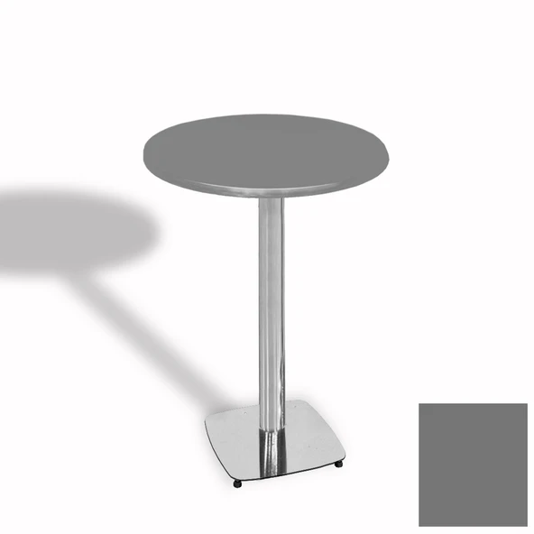 Bistro Masa Tokyo Kromnikel - (Werzalit, Wermodin ve Allzalit Tabla 60 cm çap) - Koyu Gri ürün görseli 1