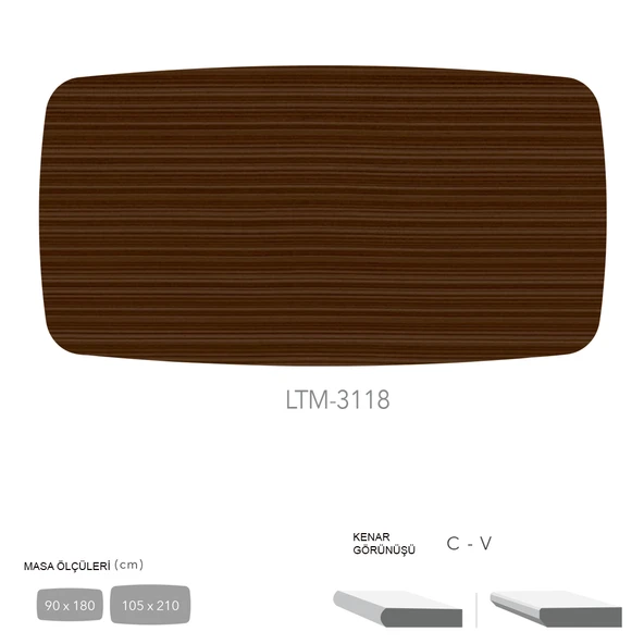 CDF Masa Tablası 90X180 - DCLTM3118 ürün görseli 1