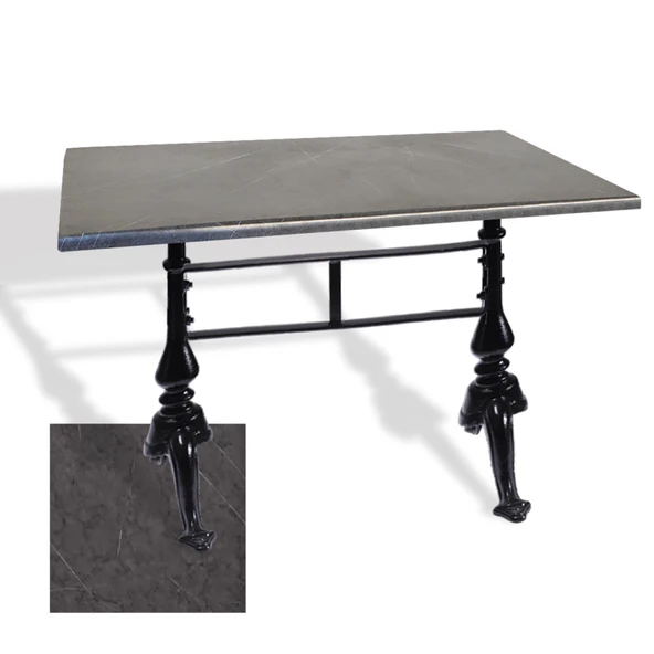Çipa 3001 Döküm Ayak Masa 80x120 cm - (Werzalit, Wermodin ve Allzalit Tabla) - Grey Marble ürün görseli 1