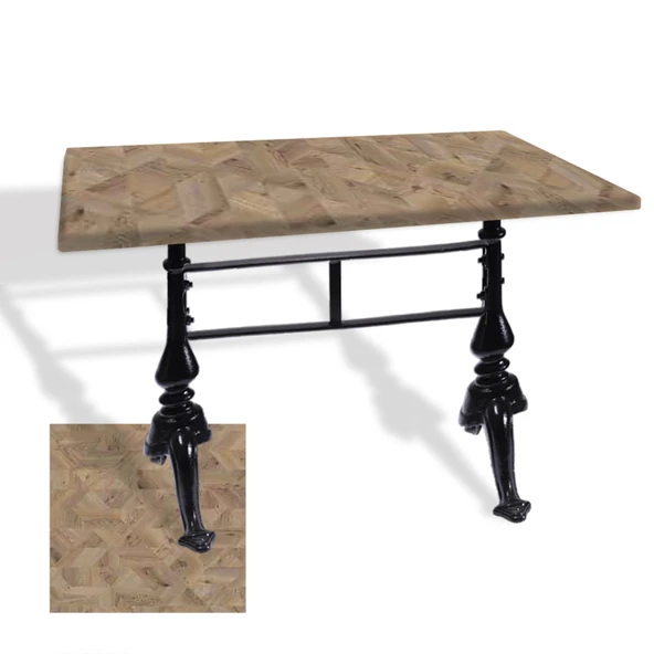 Çipa 3001 Döküm Ayak Masa 80x120 cm - (Werzalit, Wermodin ve Allzalit Tabla) - Edgy Wood ürün görseli 1