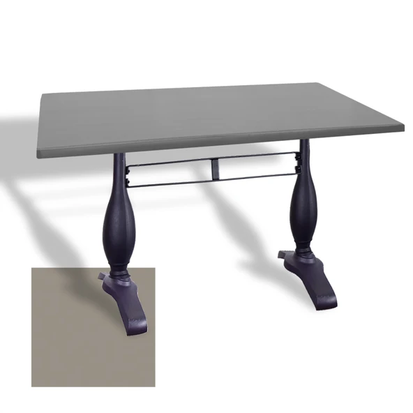 Çipa 3011 Döküm Ayak Masa 80x140 cm - (Werzalit, Wermodin ve Allzalit Tabla) - Koyu Gri ürün görseli 1