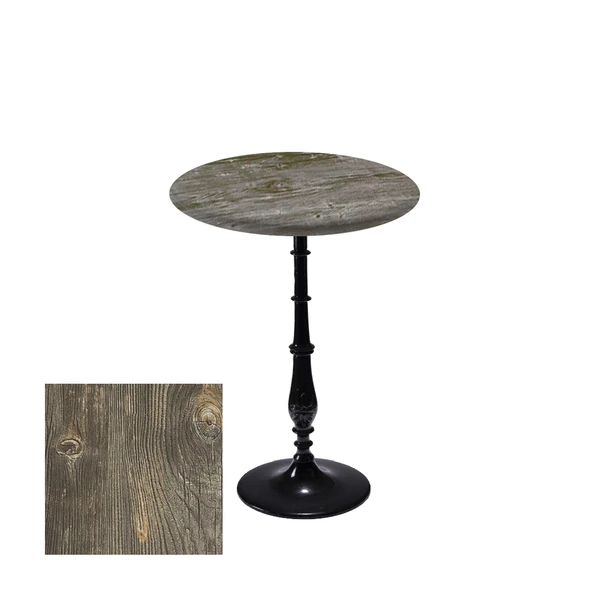 Bistro Döküm Ayak Çipa-6006 Masa -  (Werzalit, Wermodin ve Allzalit Tabla 70 cm çap) - Old Pine ürün görseli 1