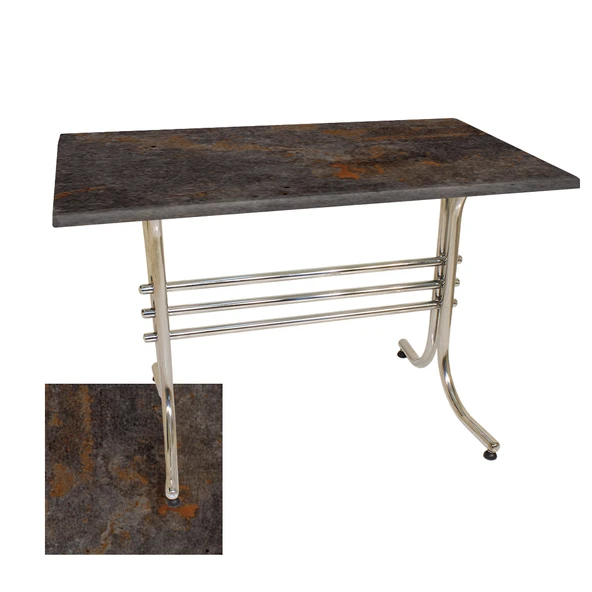 Japon Mutfak Masası 80x140 cm - (Werzalit, Wermodin ve Allzalit Tabla) - Metalic Oxid 3 ürün görseli 1