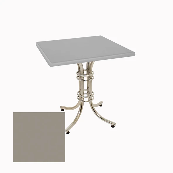 Buket Kare Masa 70x70cm  - (Werzalit, Wermodin ve Allzalit Tabla) - Koyu Gri ürün görseli 1
