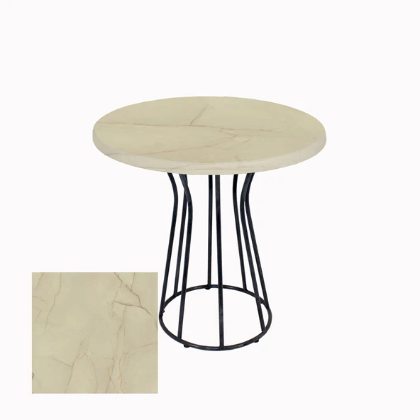 Palermo Yuvarlak Masa Çap 70cm - (Werzalit, Wermodin ve Allzalit Tabla) - Golden Marble ürün görseli 1