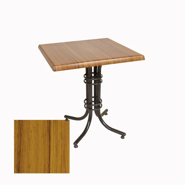 Buket Kare ESB Masa 70x70cm - (Werzalit, Wermodin ve Allzalit Tabla) - Real Teak ürün görseli 1