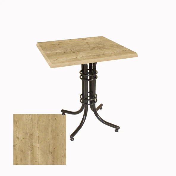 Buket Kare ESB Masa 80x80cm - (Werzalit, Wermodin ve Allzalit Tabla) - Avalon Pine ürün görseli 1