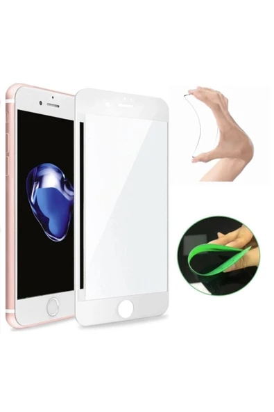 Iphone 6s Ekran Koruyucu Seramik Nano Cam Esnek Tam Full Kaplayan Kırılmaz Beyaz ürün görseli 1