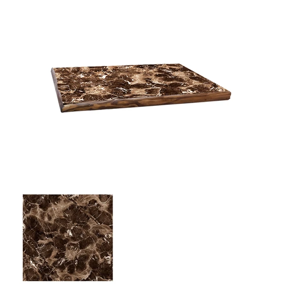 Laminat Masif Kenar Masa Tablası (120X120) - Karacabey Marble ürün görseli 1