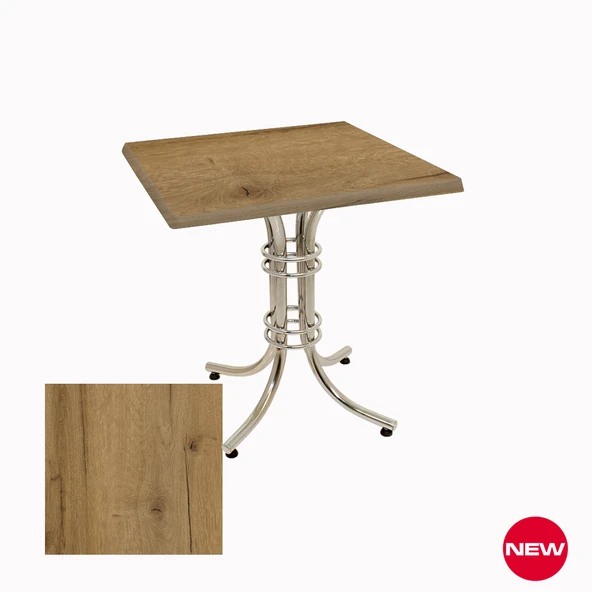 Buket Kare Masa 70x70cm  - (Werzalit, Wermodin ve Allzalit Tabla) - Canyon Palace Oak ürün görseli 1