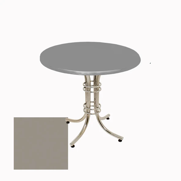 Buket Yuvarlak Masa Çap 80cm - (Werzalit, Wermodin ve Allzalit Tabla) - Koyu Gri ürün görseli 1