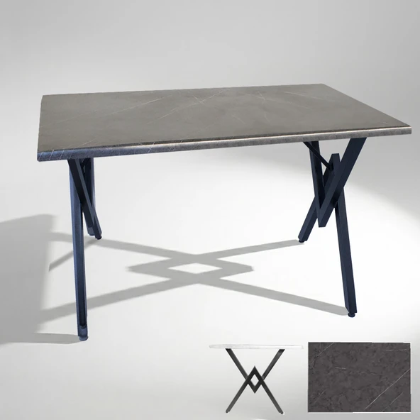 Anemon Mutfak Masası 70x120 (Werzalit, Wermodin ve Allzalit Tabla) - Grey Marble ürün görseli 1