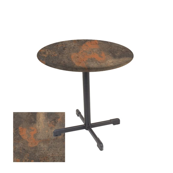 Halley Yuvarlak ESB Masa Çap 70cm - (Werzalit, Wermodin ve Allzalit Tabla) - Metalic Oxid 1 ürün görseli 1