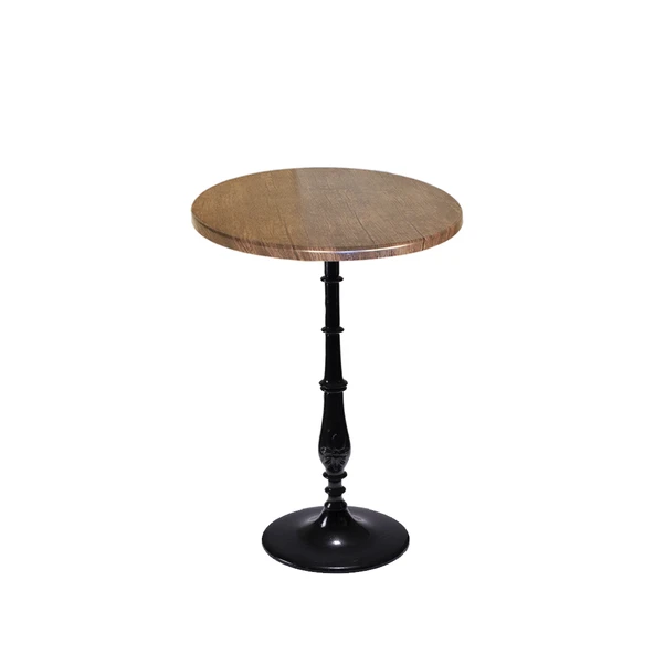 Bistro Döküm Ayak Çipa-6006 Masa -  (Werzalit, Wermodin ve Allzalit Tabla 70 cm çap) - Rustik Dark ürün görseli 1