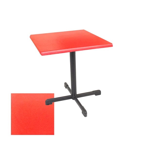 Halley Kare Masa 80x80 cm - (Werzalit, Wermodin ve Allzalit Tabla) - Kırmızı ürün görseli 1